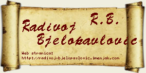 Radivoj Bjelopavlović vizit kartica